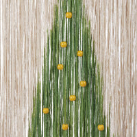 Abstract Christmas tree with brushstrokes and ornaments for a stylish wall hanging décor