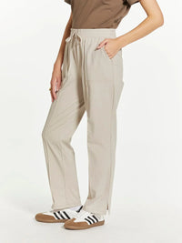 Beige Thread and Supply Paige Pants with drawstring and pockets