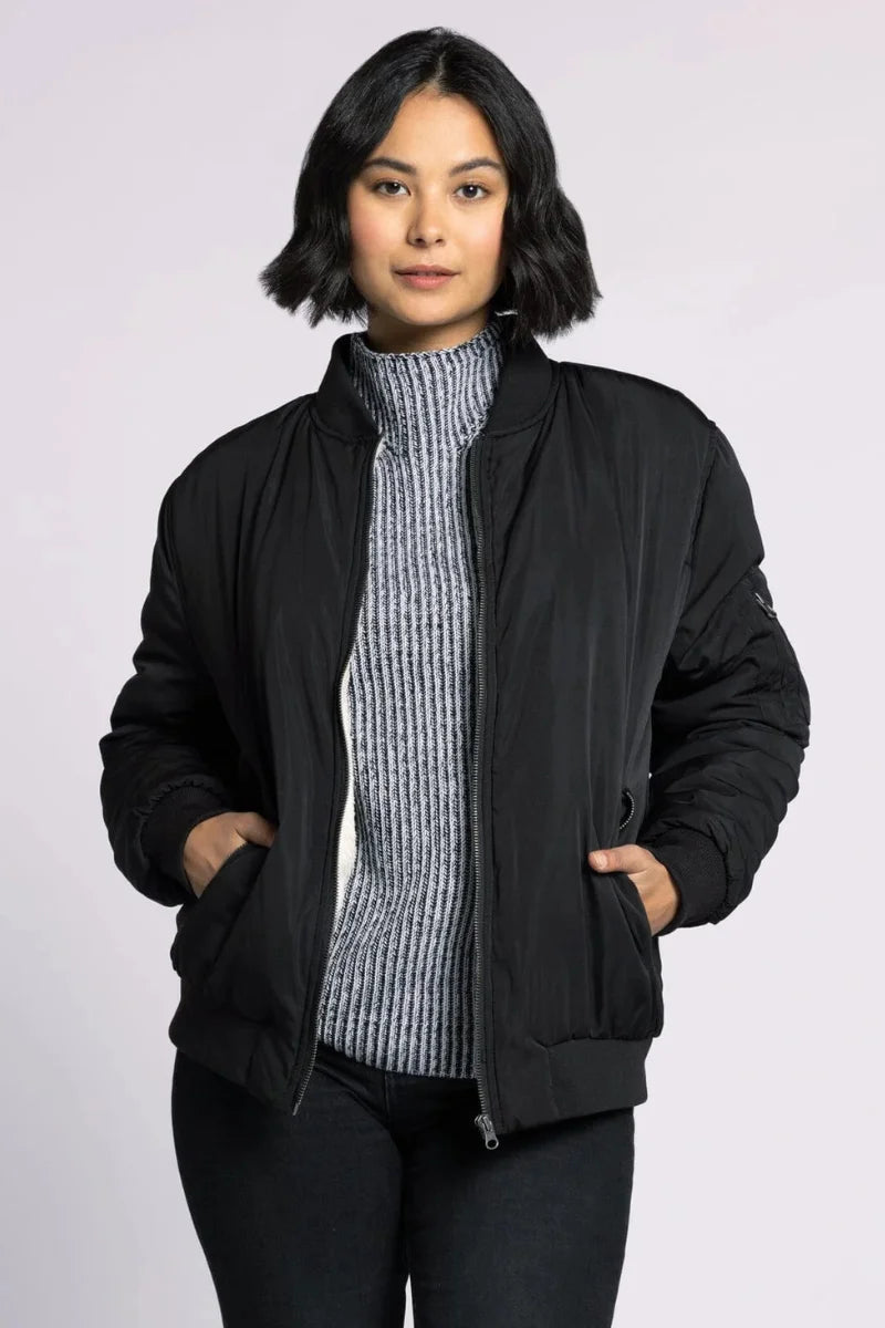 Black Thread and Supply Tilly Jacket: Quilted Bomber with Zipper and Pockets