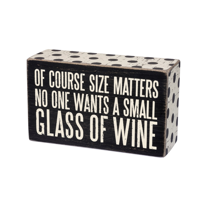 Glass of Wine Box Sign - Signs & More