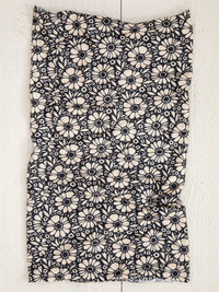 Black and white floral patterned fabric of FULL BOHO BANDEAU HEADBAND for women’s boho chic clothing