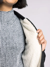 Black and white ribbed Tilly Jacket by Thread and Supply