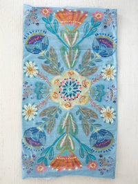 Blue floral patterned towel for women’s boho chic clothing, inches, shop Daisy