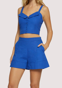 Blue two-piece coastal tide vest set from LOST+WANDER COASTAL TIDE VEST collection
