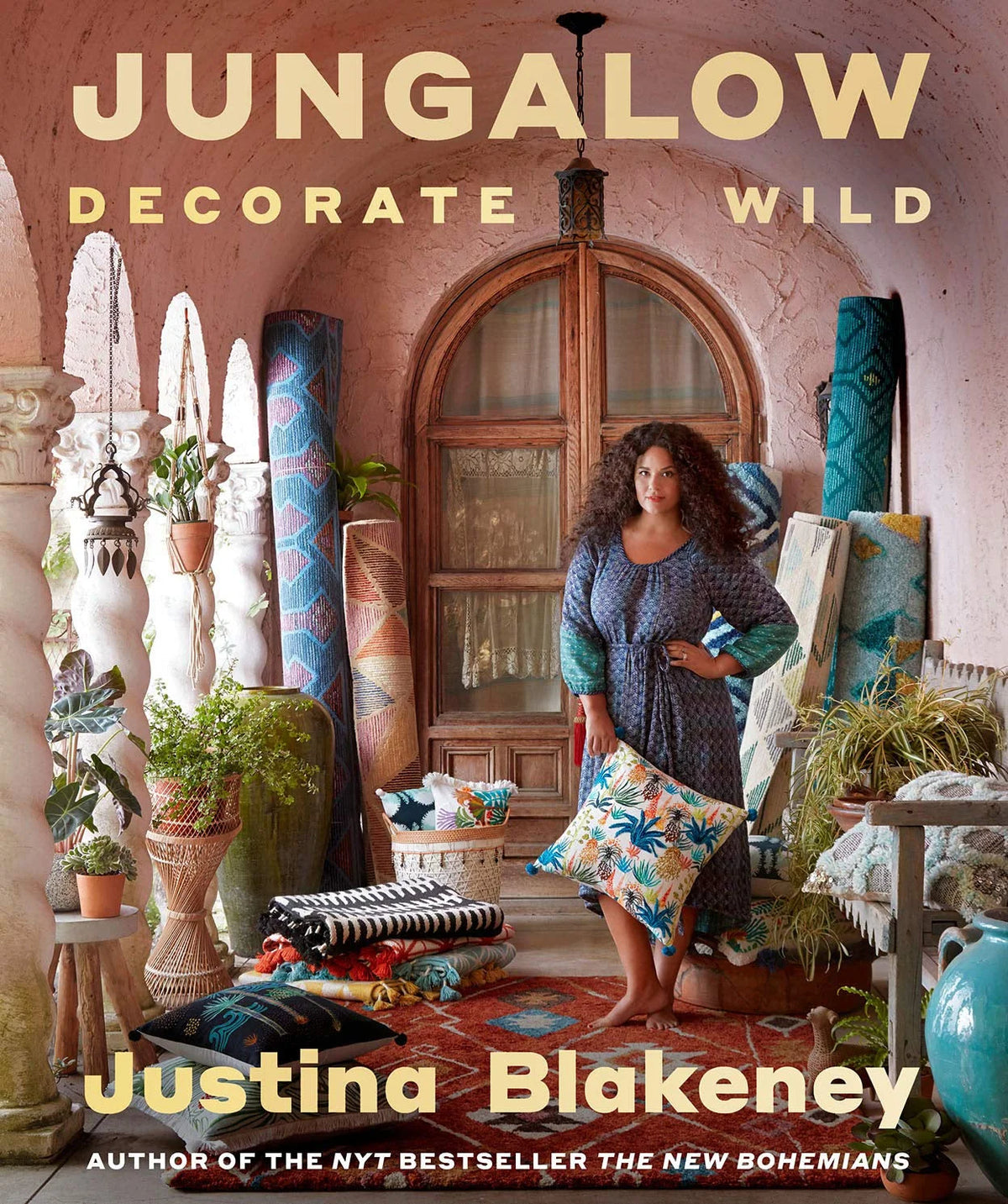 Book cover featuring a woman in a bohemian-style room for shop Daisy’s decorate wild collection