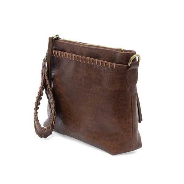 Oakley Whipstitch Topzip brown vegan leather crossbody bag