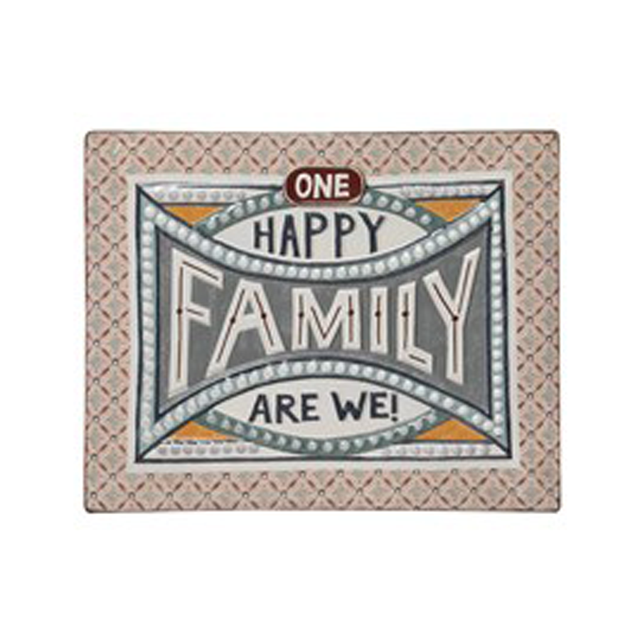 Happy Family Embossed Enamel Wall Decor - Picture Frames &
