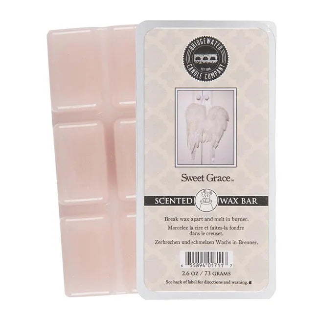 Close up of SCENTED WAX BAR SWEET GRACE, a best seller wax bar with a charming label