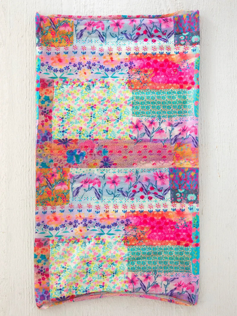 Colorful floral patchwork scarf from FULL BOHO BANDEAU HEADBAND, part of Women’s Boho Chic Clothing