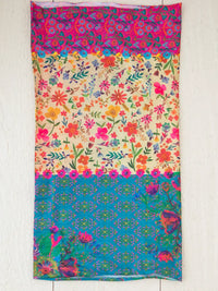 Colorful floral patterned fabric of FULL BOHO BANDEAU HEADBAND for women’s boho chic clothing