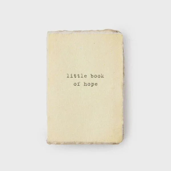 Cream-colored book cover of Little Book of Hope in boho typewriter font