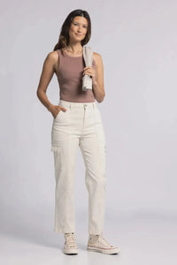 Cream-colored Thread and Supply Vernon Pants with relaxed fit