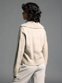 Cream Prudence Sweater: Women’s Boho Chic Knit Cardigan
