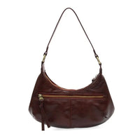 GISELLE MINI HOBO vegan leather shoulder bag with gold hardware and zip closure