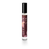 Dark red Oleander Oak Petite perfume rollerball with black cap, part of Oak Petite perfume spray collection