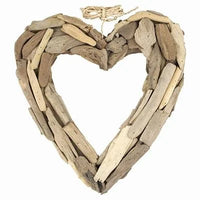 Driftwood heart decoration featured in a stylish Wooden Hanging Heart product