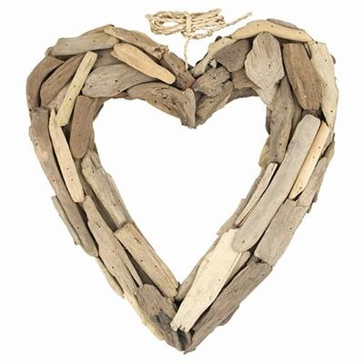 Wooden Hanging Heart - Large - Picture Frames & Wall Décor