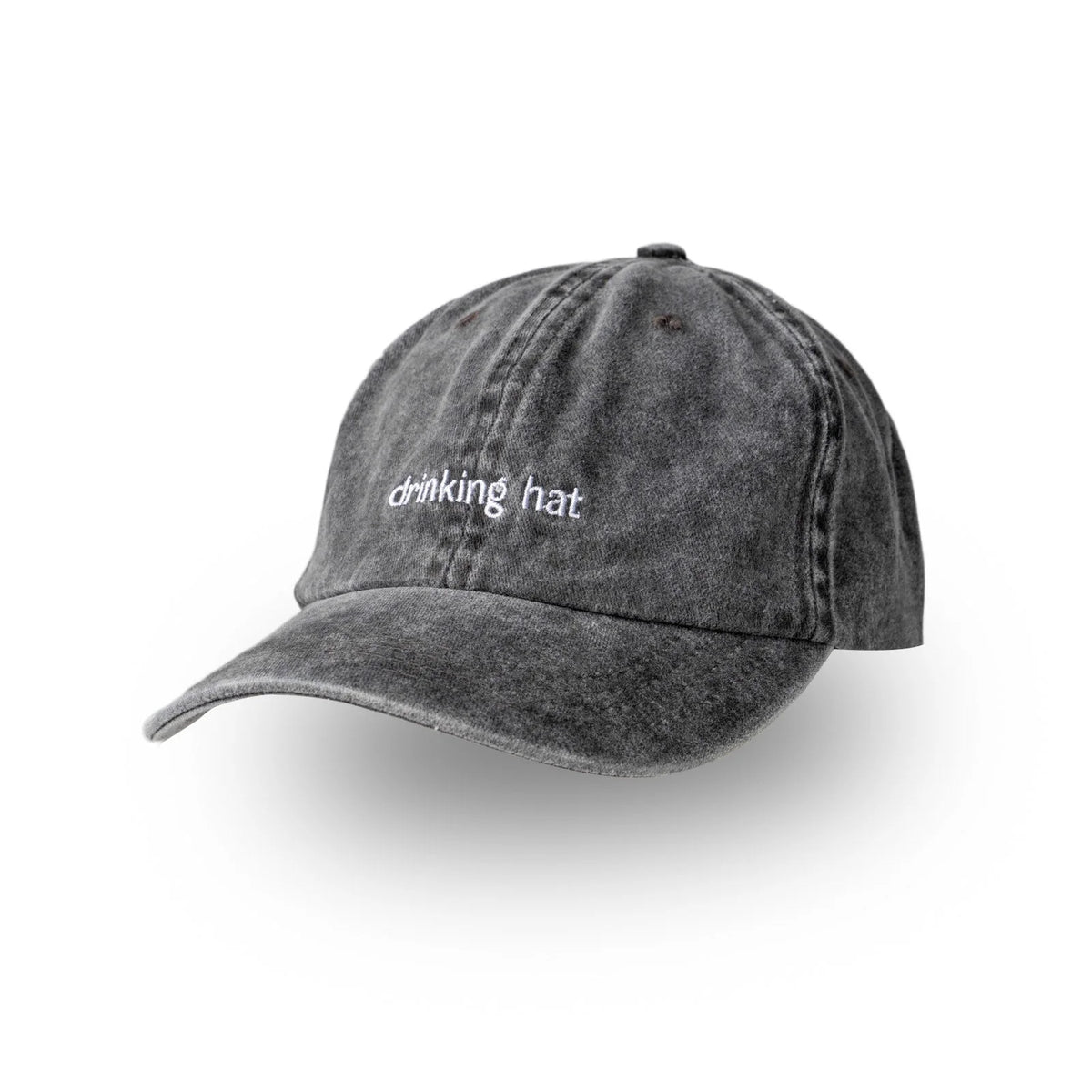 Faded black Drinking Hat Classic with Thinking Hat embroidery on the front