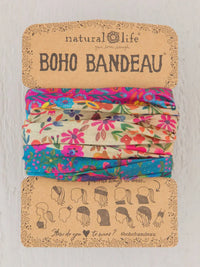 Floral Boho Bandeau Headband from Shop Daisy, perfect for women’s boho chic clothing