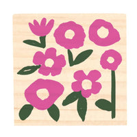 Treasure Box Earrings with floral wood pattern in hot pink for stylish accessories