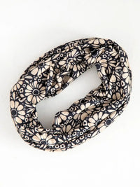 Floral patterned infinity scarf from FULL BOHO BANDEAU HEADBAND, perfect for women’s boho chic clothing