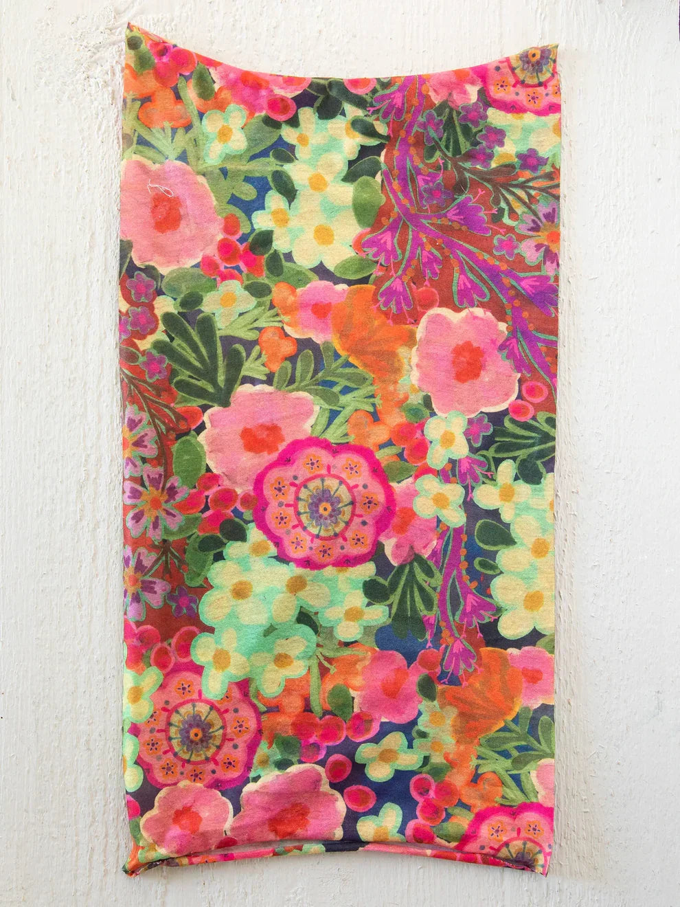Floral patterned scarf inches wide from women’s boho chic clothing at Shop Daisy