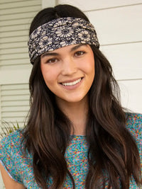 Floral print headband from FULL BOHO BANDEAU HEADBAND, perfect for women’s boho chic clothing