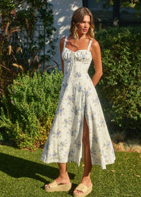 Floral Corset Dress featuring a vibrant floral print perfect for summer occasions