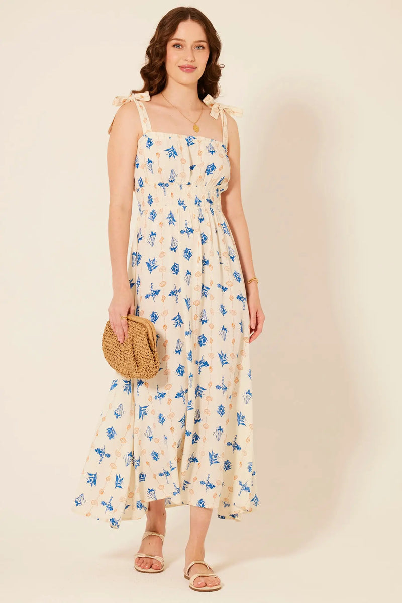 Elegant Floral Print Sundress, perfect for light flowy beach outings and summer events