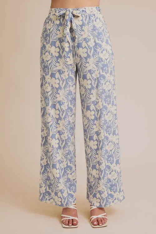 Floral print wide-leg pants from Shop Daisy, perfect for women’s boho chic clothing