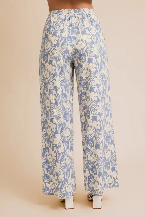 Floral print wide-leg pants from Shop Daisy in women’s boho chic clothing collection