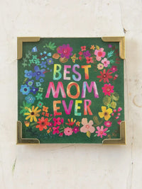 Framed Best Mom Ever floral art magnet with women’s boho chic clothing from Shop Daisy