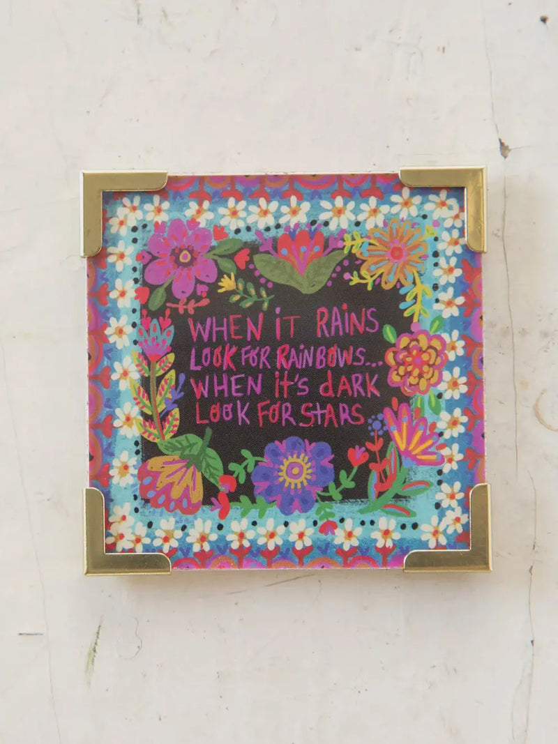 Magnet featuring framed floral inspirational art from SHOP DAISY for women’s boho chic clothing