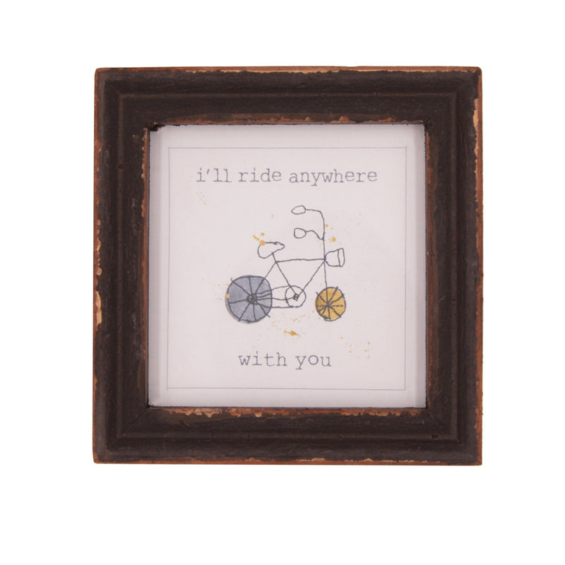 I’ll Ride Anywhere With You Wood Framed Decor - Picture