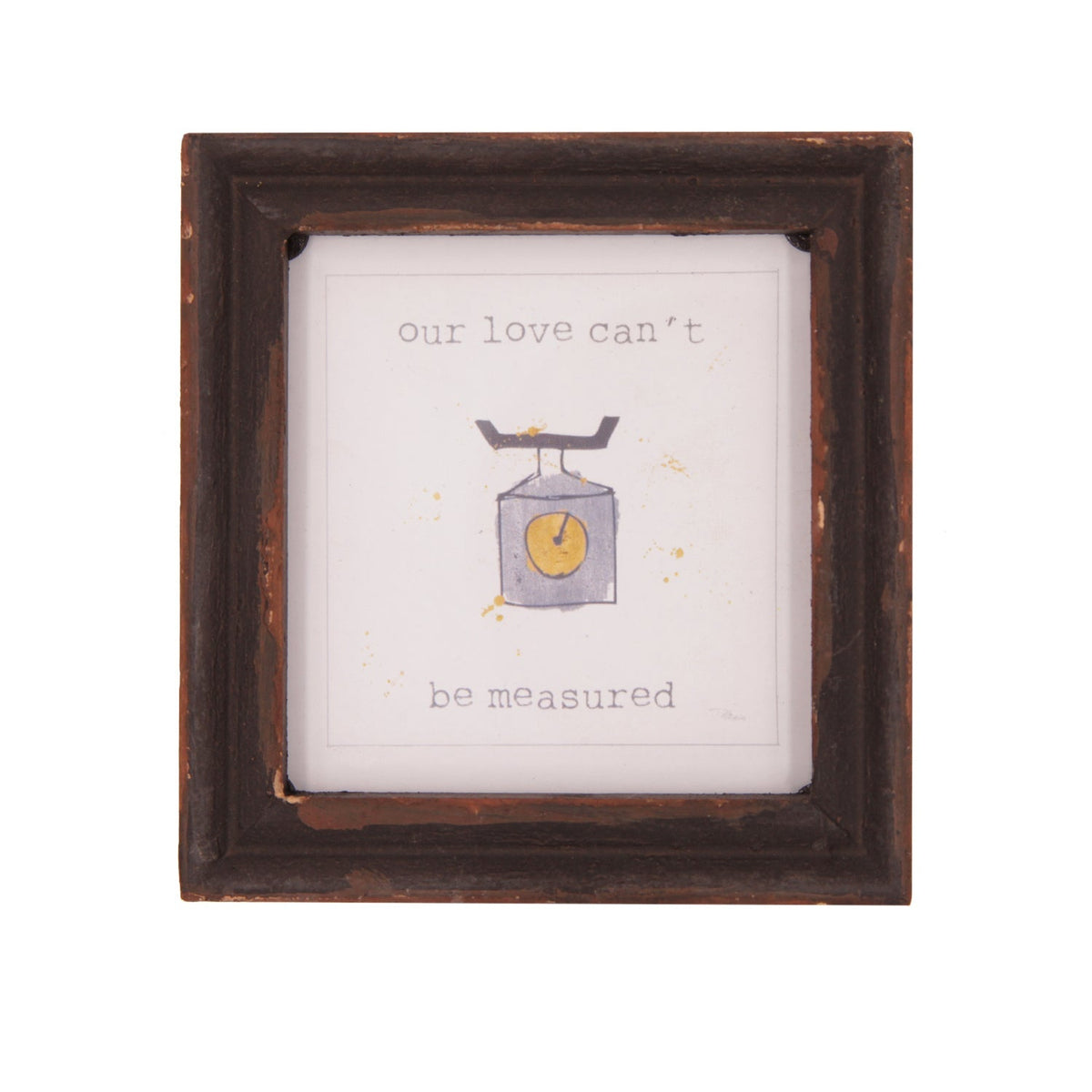 Our Love Can’t Be Measured Wood Framed Decor - Picture
