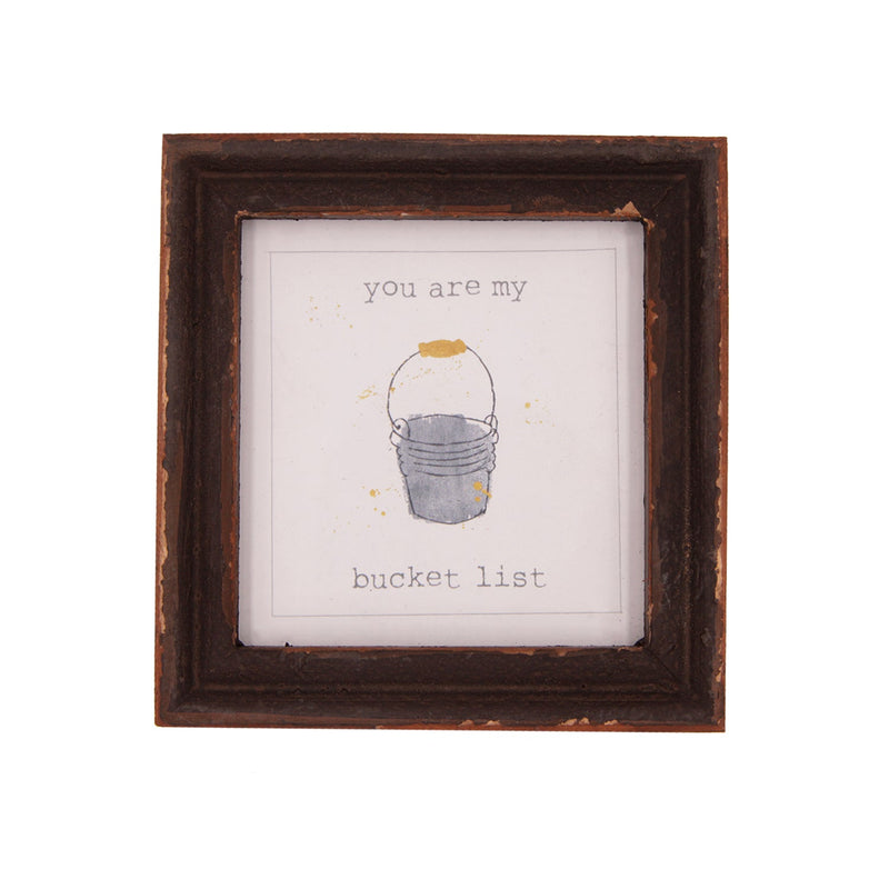 You are My Bucket List Wood Framed Decor - Picture Frames &