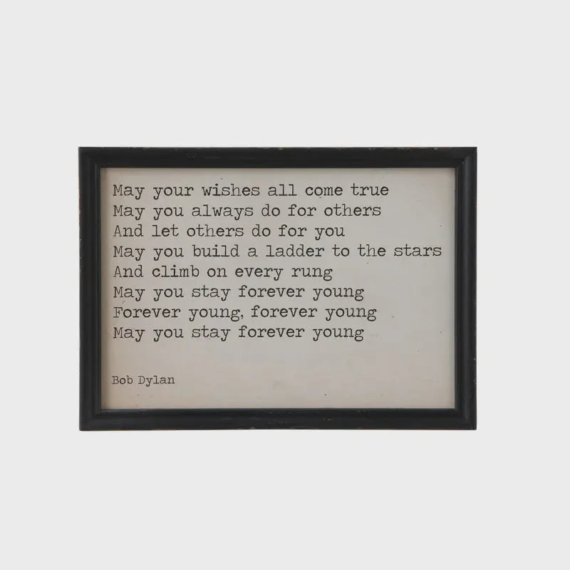 Framed picture displaying a motivational quote in wishes framed wall decor design