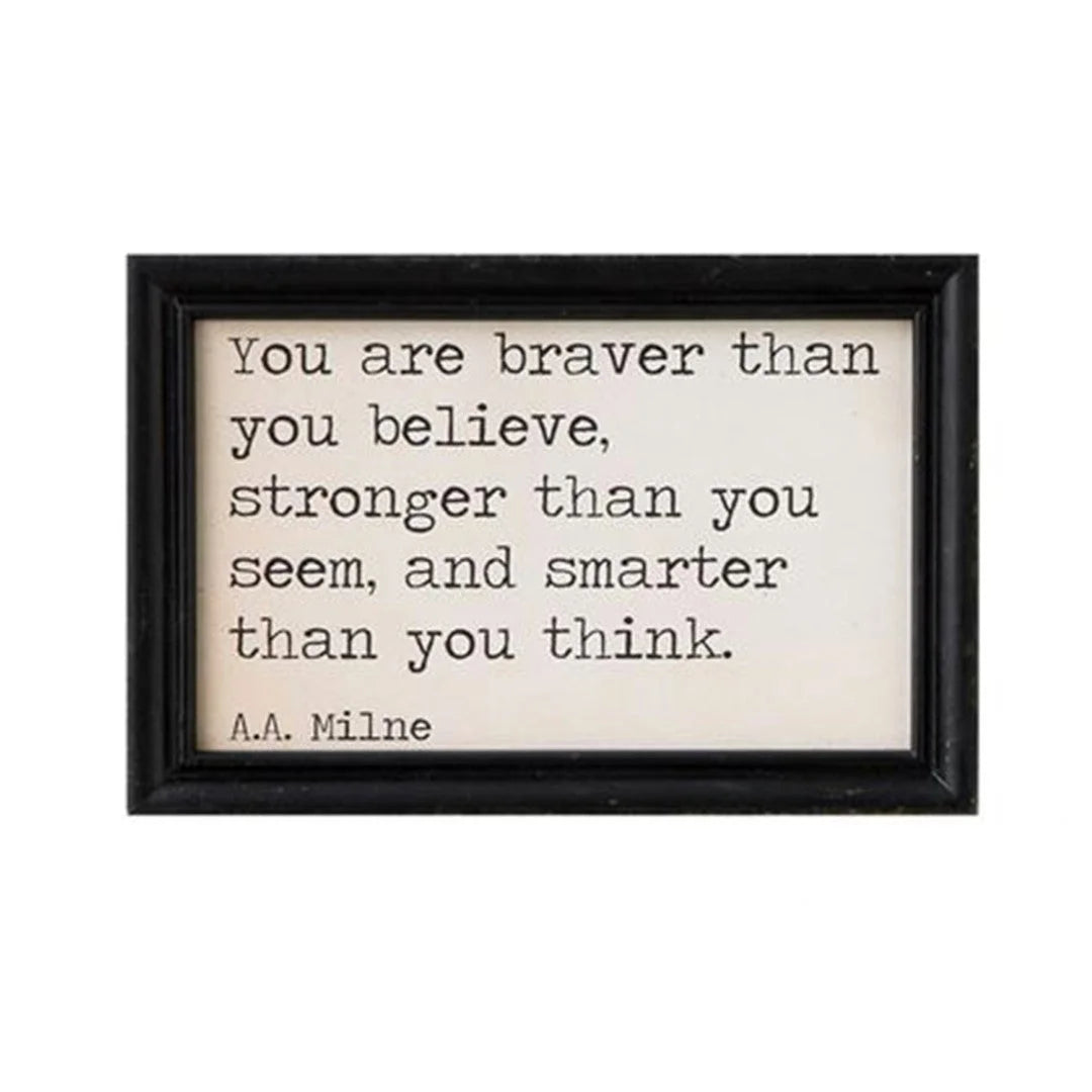 Framed wall decor featuring an inspiring quote available at Shop Daisy Lane with free shipping