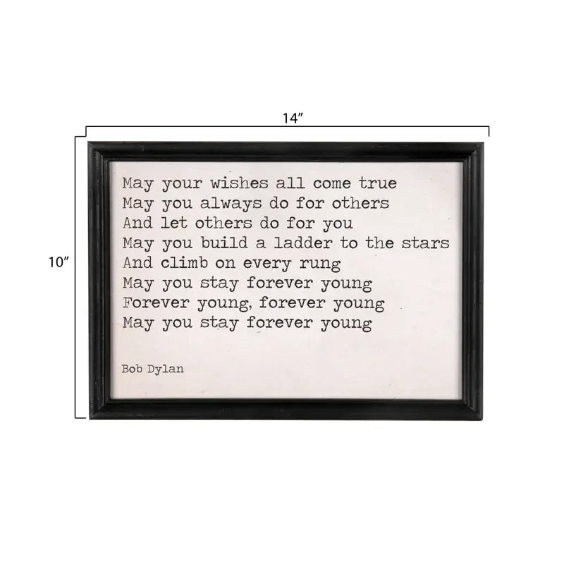 Framed wall decor featuring inspiring wishes in elegant design for home decoration