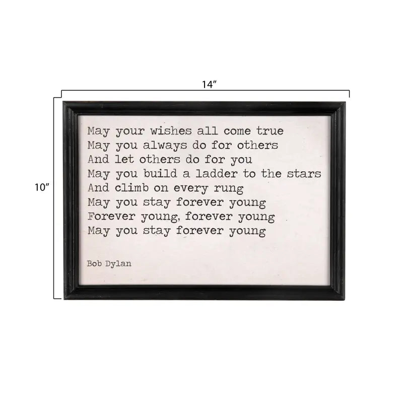 MAY YOUR WISHES FRAMED WALL DECOR - HOME