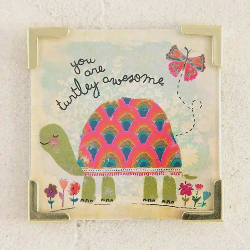 Framed turtle art magnet in CORNER MAGNET TURTLEY, perfect for women’s boho chic clothing, shop Daisy