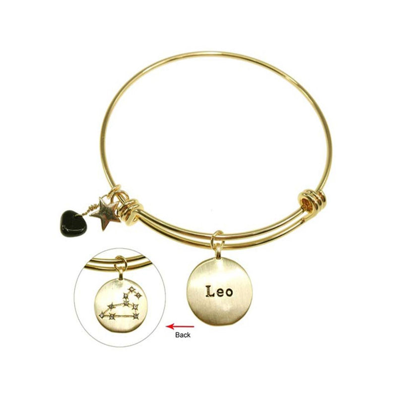 20 Karat Gold Plated Leo Zodiac Bracelet - Bracelets