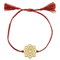 Gold bracelet with flower charm from the Spice Mandala collection