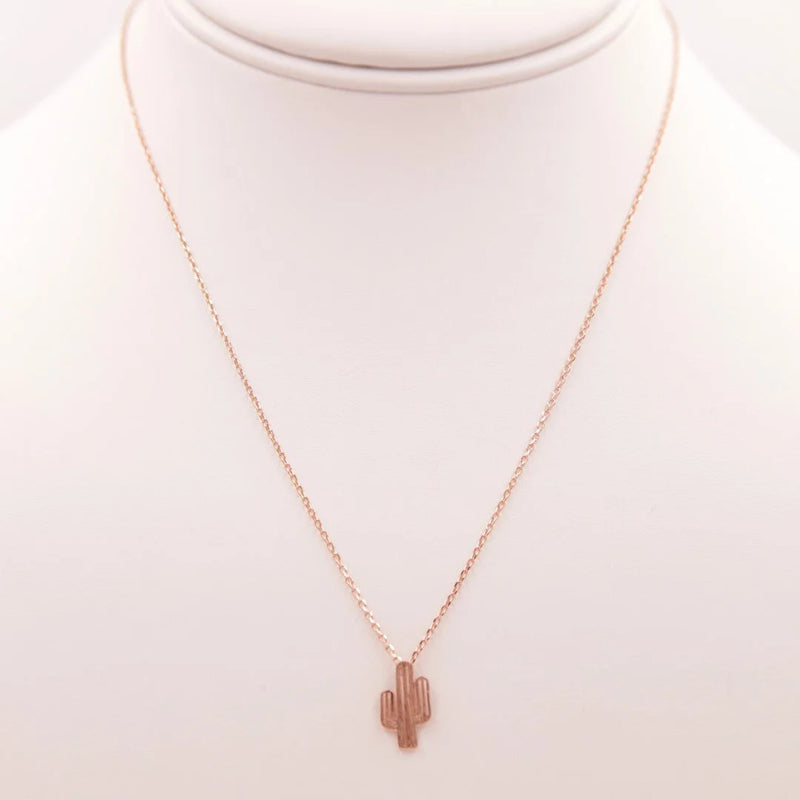 Gold Cactus Necklace from the Dainty Cactus Necklace collection, elegant and stylish