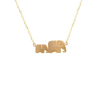 Gold Elephant Necklace featuring a small elephant charm, perfect for animal lovers