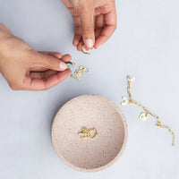 Interchangeable gold healing charm bracelet with tourmaline, pearl accents