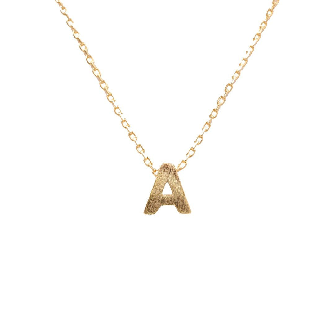 Initial A Gold Necklace - Necklaces