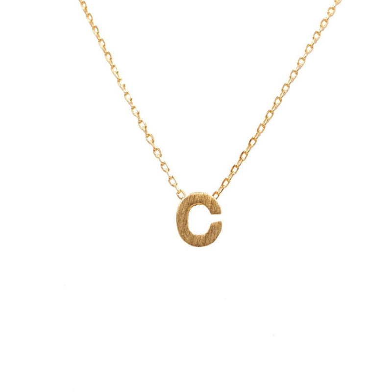 Initial C Gold Necklace - Necklaces