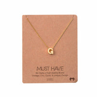 Initial G Gold Necklace - Necklaces