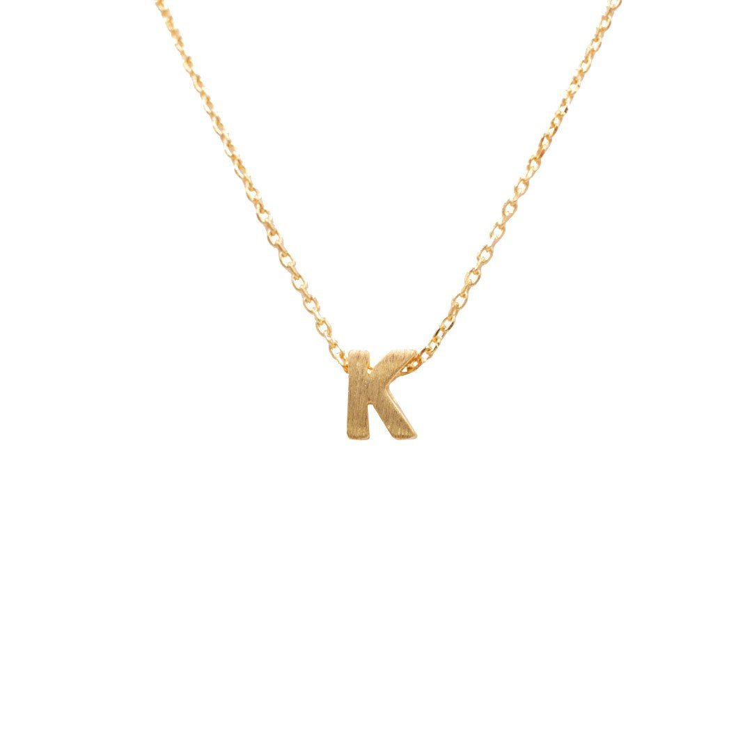 Initial K Gold Necklace - Necklaces